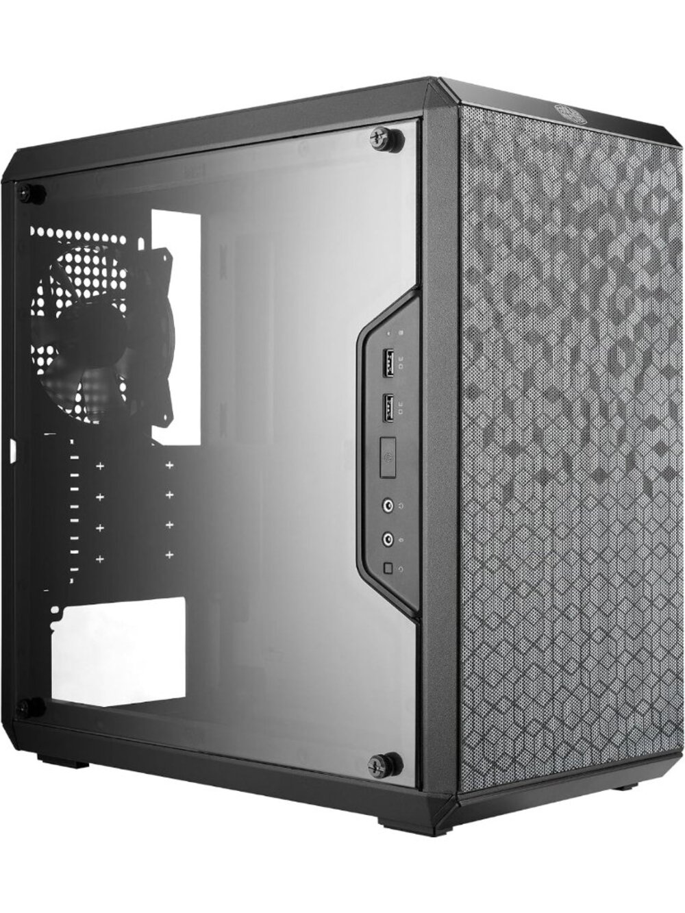 High Airflow Micro-ATX PC Case with Transparent Panel - Compact Gaming Design